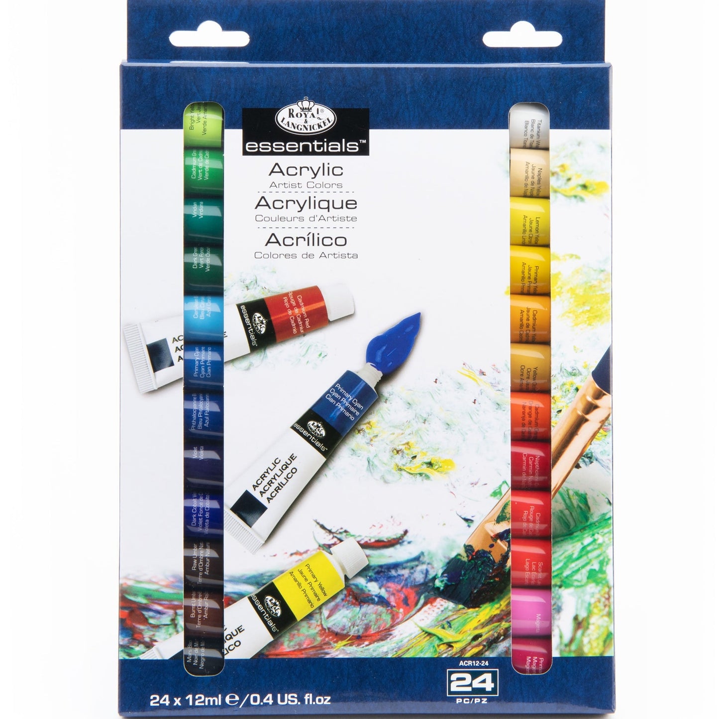 ACR12-24 - 24pc 12ml Acrylic Paint front packaging