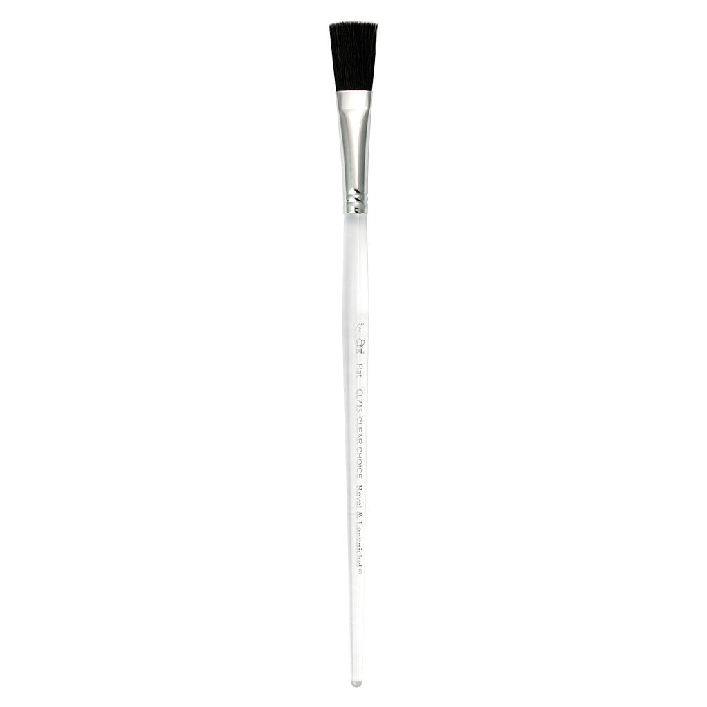 CL715-1/2" - Clear Choice™ Black Bristle Flat Brush Size 1/2"