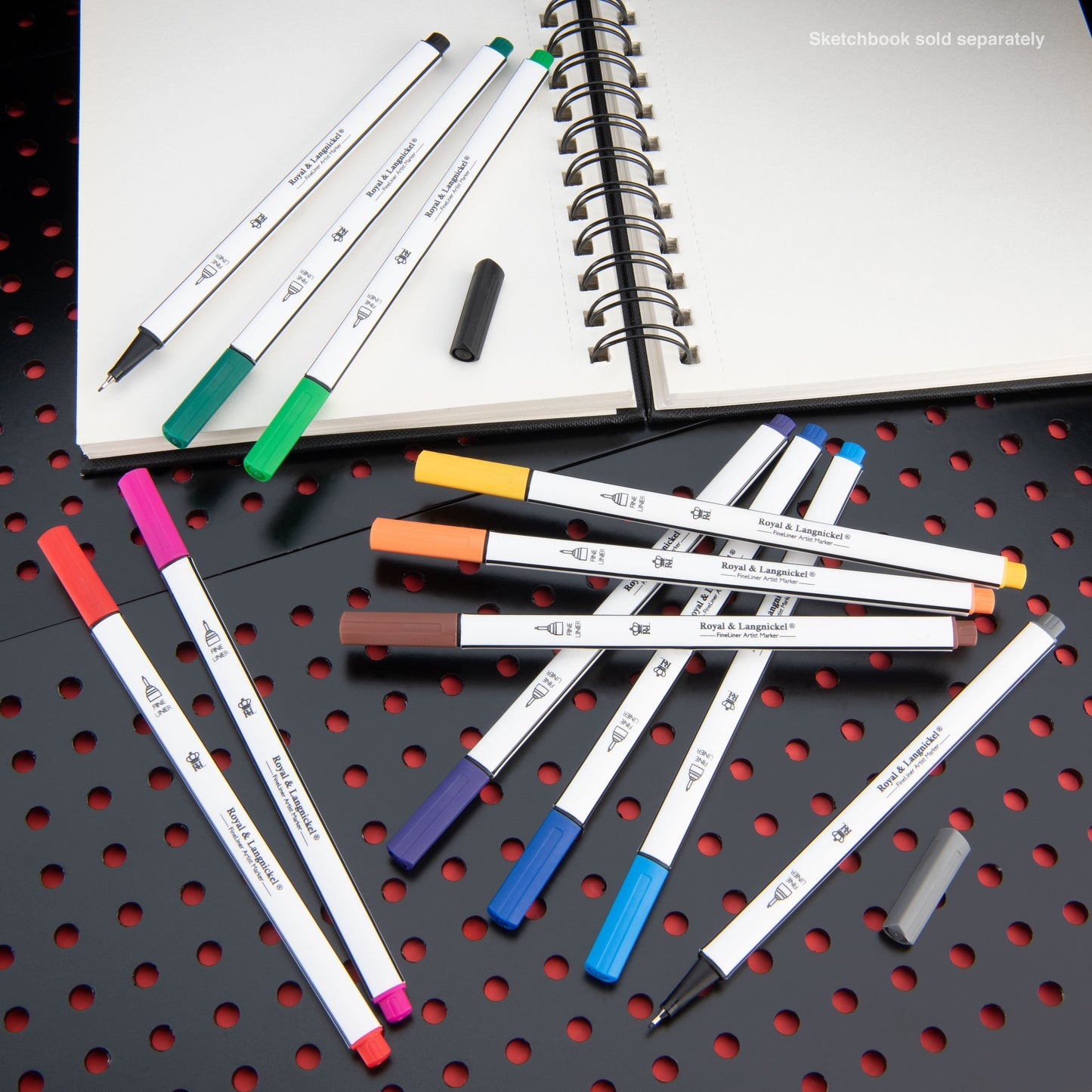 MARK-2101 -12pc Fineliner Artist Markers glam