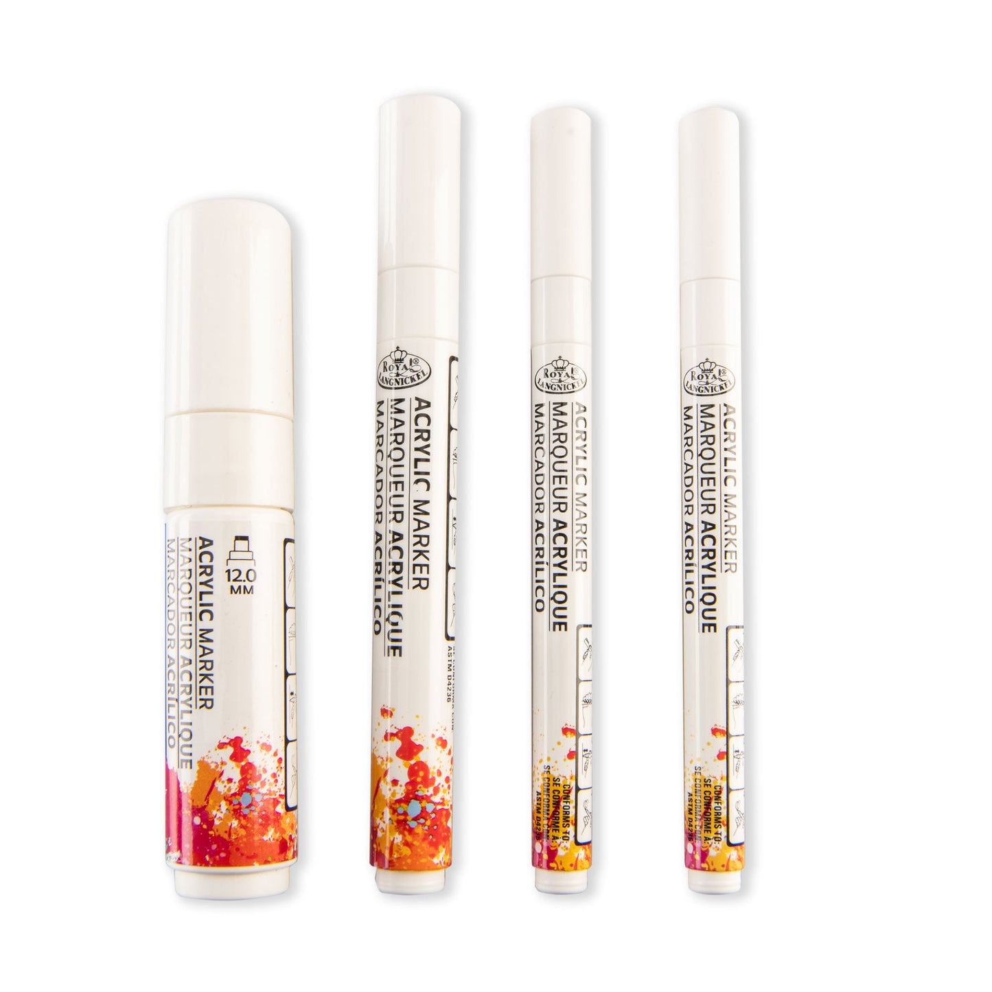 MARK-2702 | 4PC White Acrylic Paint Markers