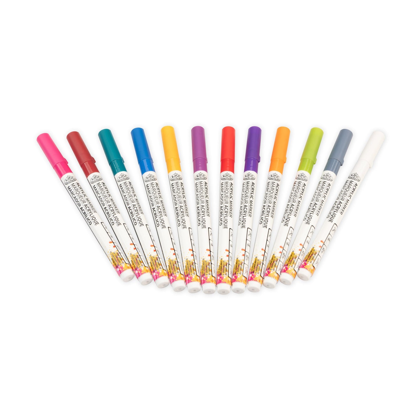 WAL-MARK-2720-RFID | Royal & Langnickel 12 Piece Acrylic 1.2mm Jewel Markers