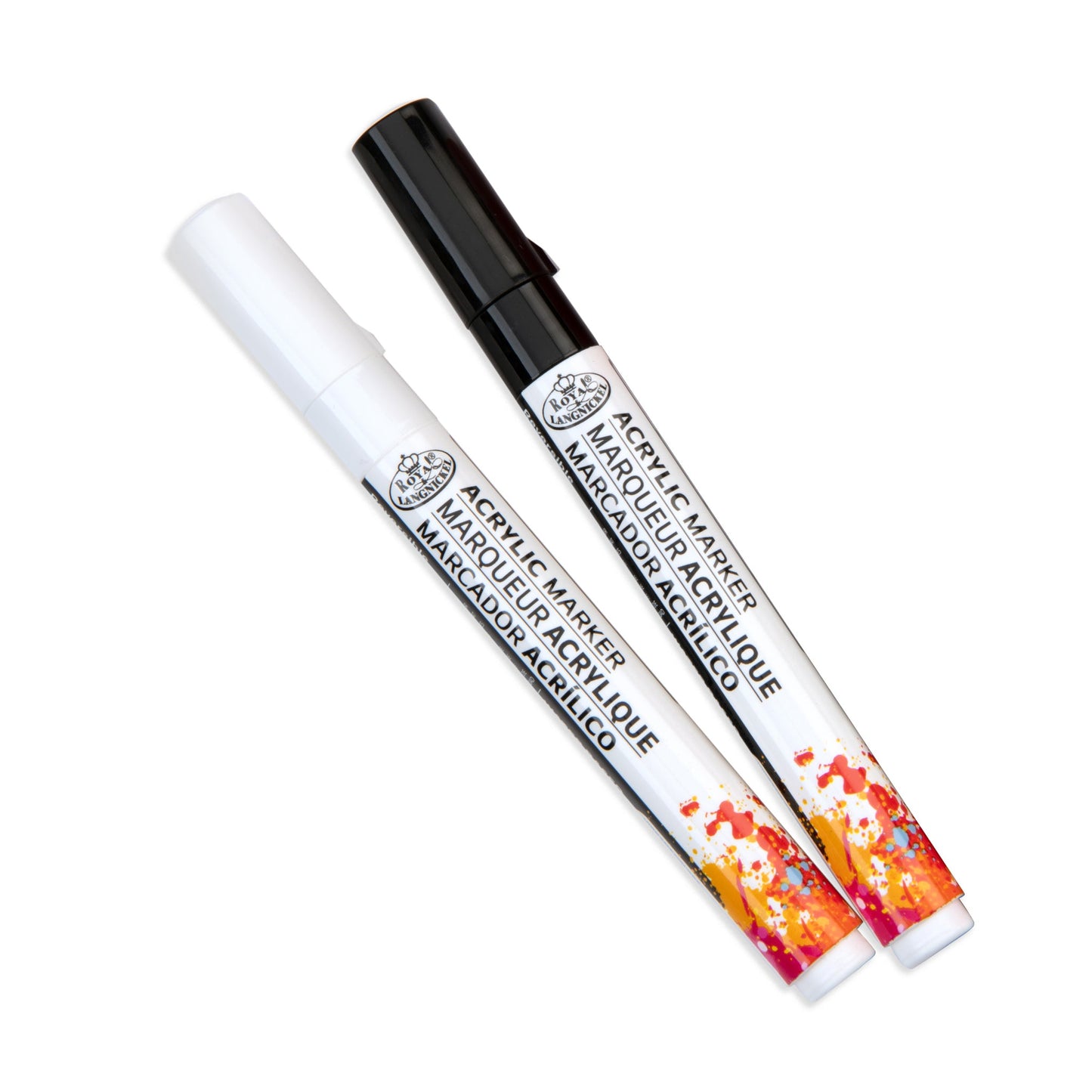 WAL-MARK-2724-RFID | Royal & Langnickel 2 Piece Acrylic 2mm Reversible Tip Black/White Marker