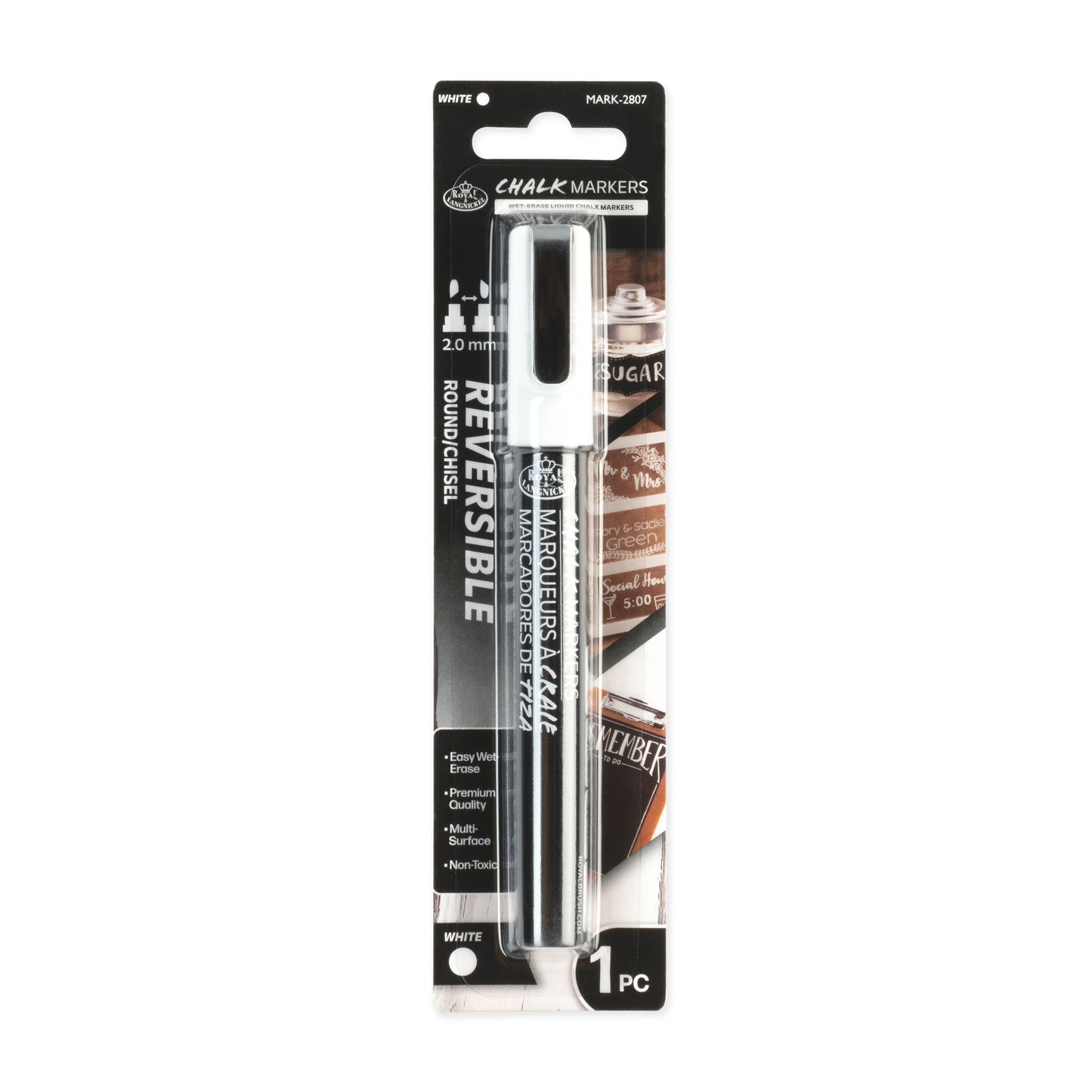 WAL-MARK-2807 | Royal & Langnickel 2mm White Chalk Marker