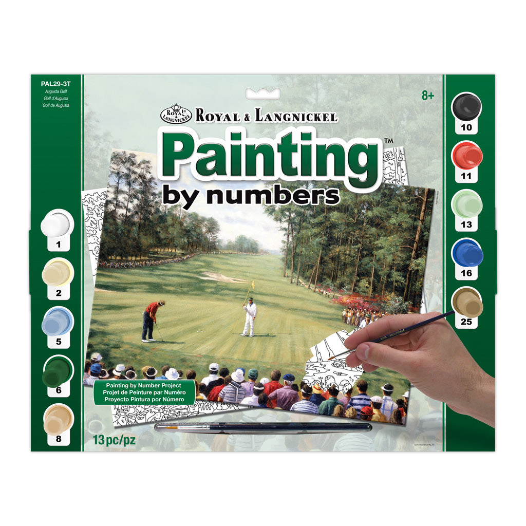 PAL29 - Painting by numbers™ 13pc 11.25" x 13.375" Augusta Golf Painting Project