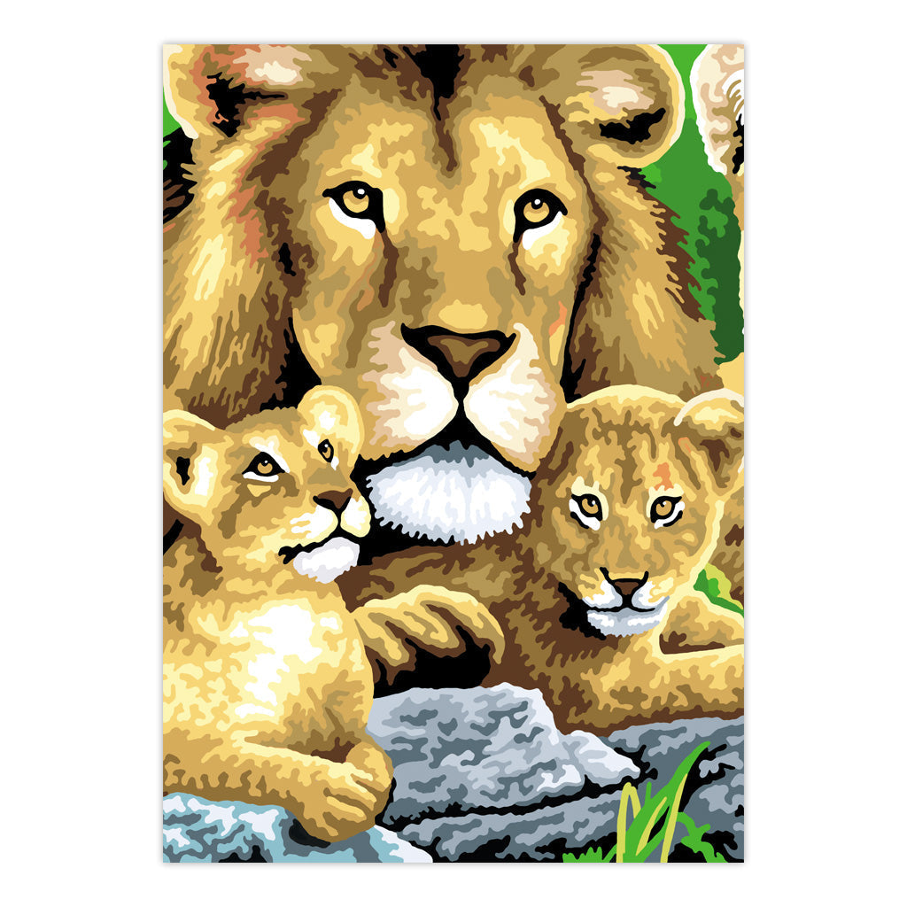 PBN-SET44 | Painting by numbers™ 21pc 8.75" x 11.75" Jungle Cats Painting Project 3-Pack