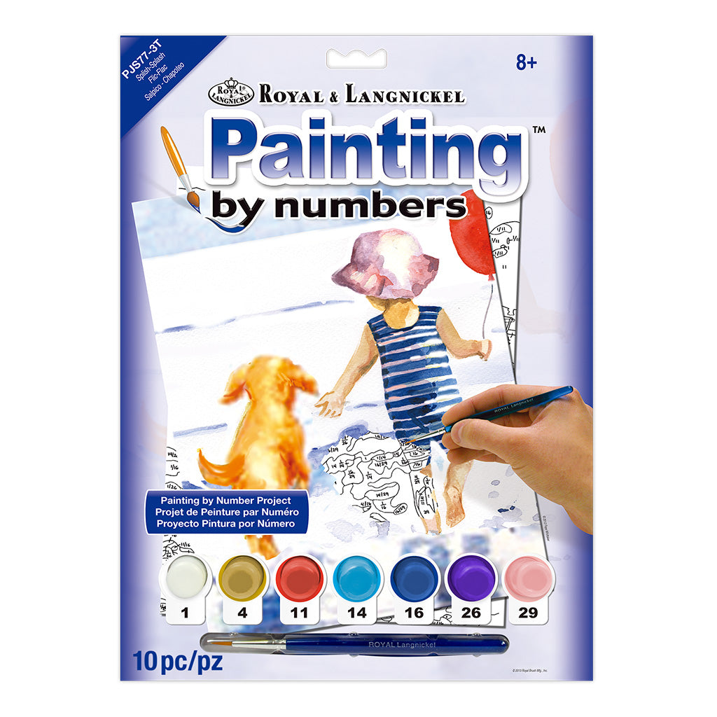PJS77 | Painting by numbers™ 10pc 8.75" x 11.375" Splish-Splash Painting Project