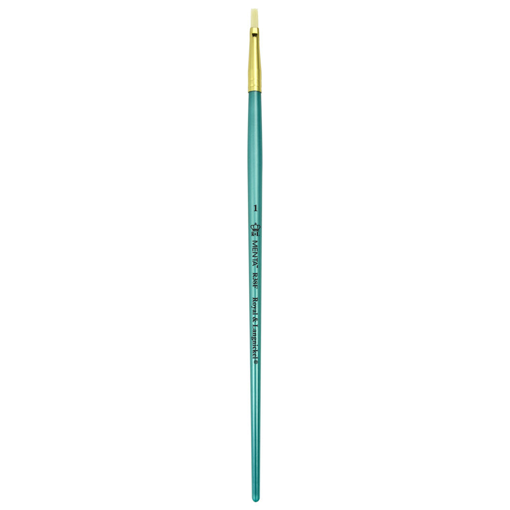 R38F-1 - Menta™ 38 Series White Bristle Flat Brush - 1