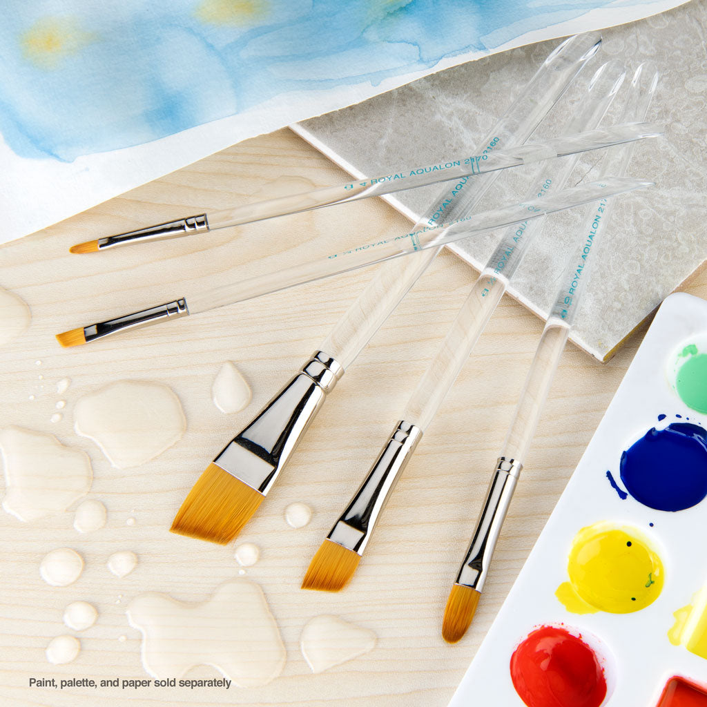 RAQUA-FIL/ANG | Aqualon™ 5pc Filbert/Angular Brush Set