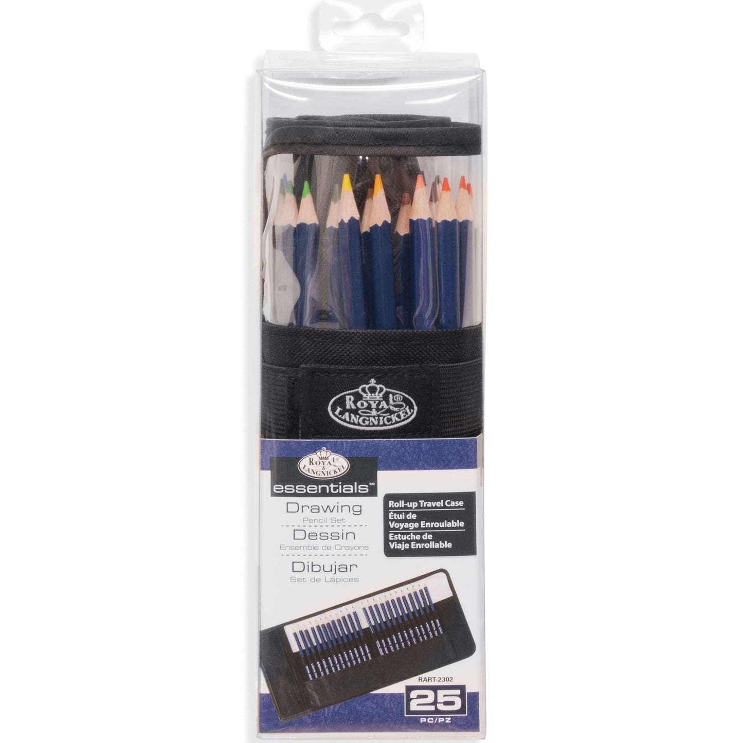 RART-2302 - Essentials™ 25pc Drawing Pencil Set with Case packaging front