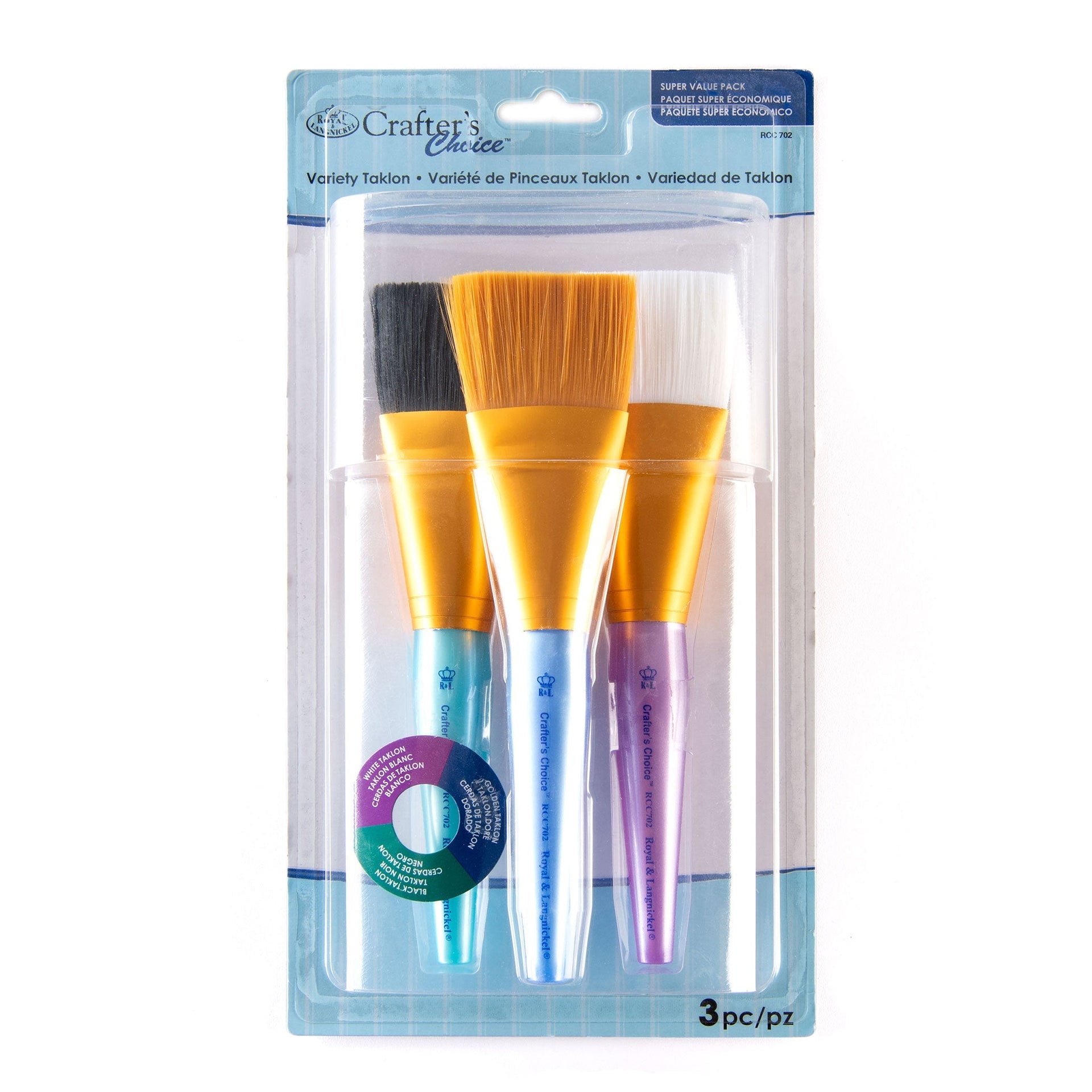 RCC 702 | Crafter's Choice™ 3pc Variety Jumbo Brush Set – Royal