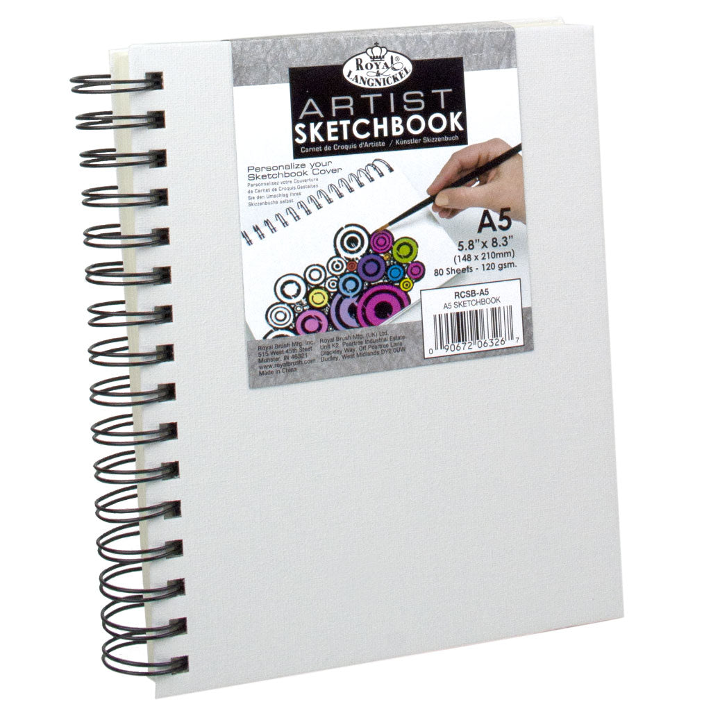 RCSB-A5 - Essentials™ Canvas Cover Artist Sketchbook - A5 - 8.3" x 5.8"/211 mm x 147 mm