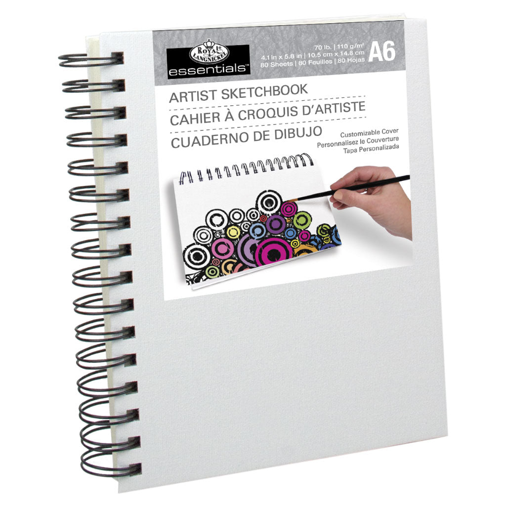RCSB-A6 - Essentials™ Canvas Cover Artist Sketchbook - A6 - 5.8" x 4.1"/147 mm x 104 mm