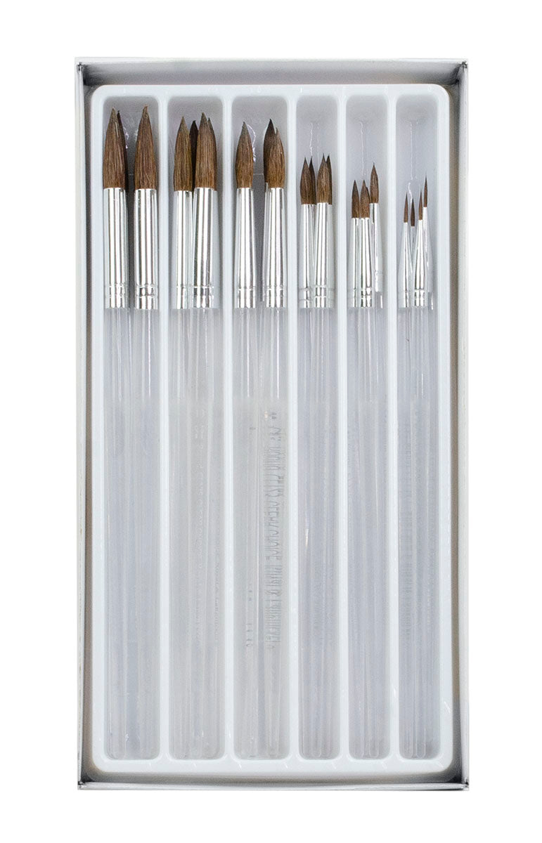 RCVP-CL505 | Clear Choice 24pc Natural Hair Round Brush Set