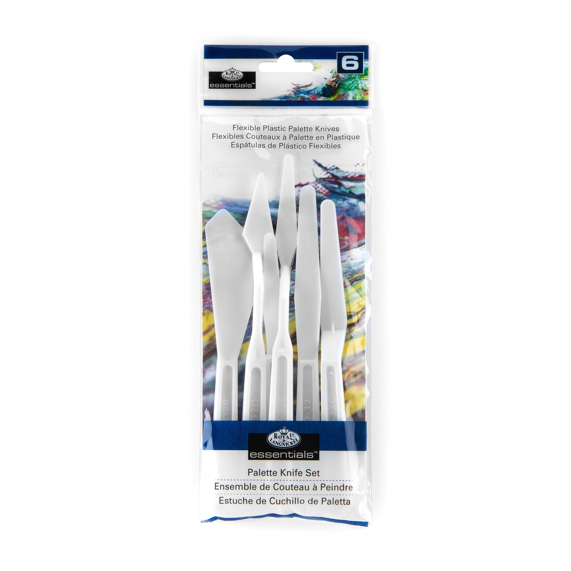 RD70 | Essentials™ 6pc Plastic Palette Knife Set – Royal & Langnickel