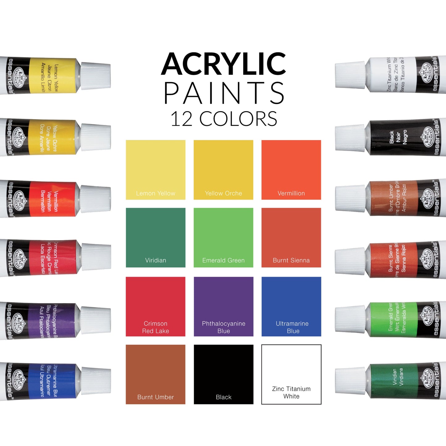 REA5704 | Acrylic Paint H-Frame Easel Art Set - 23pc