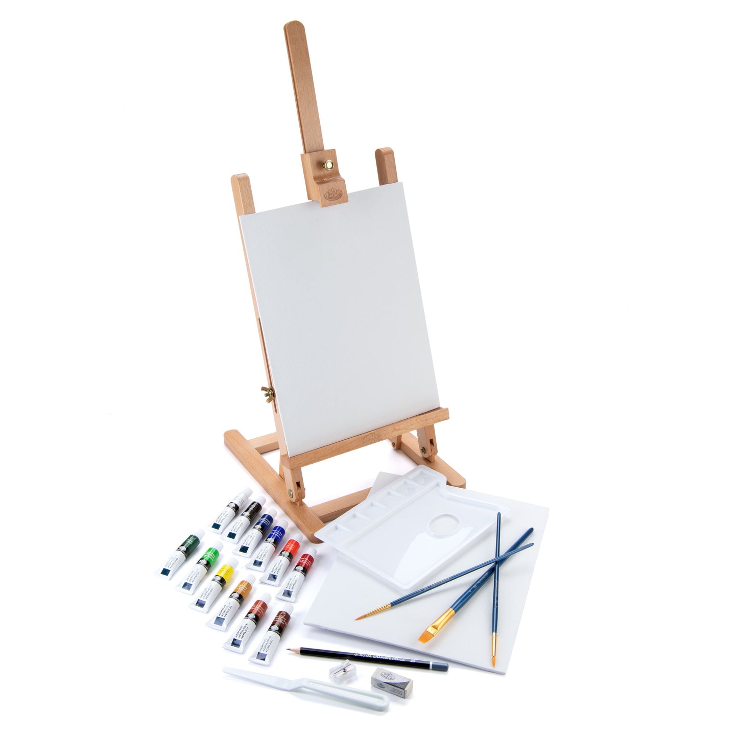 REA5704 | Acrylic Paint H-Frame Easel Art Set - 23pc