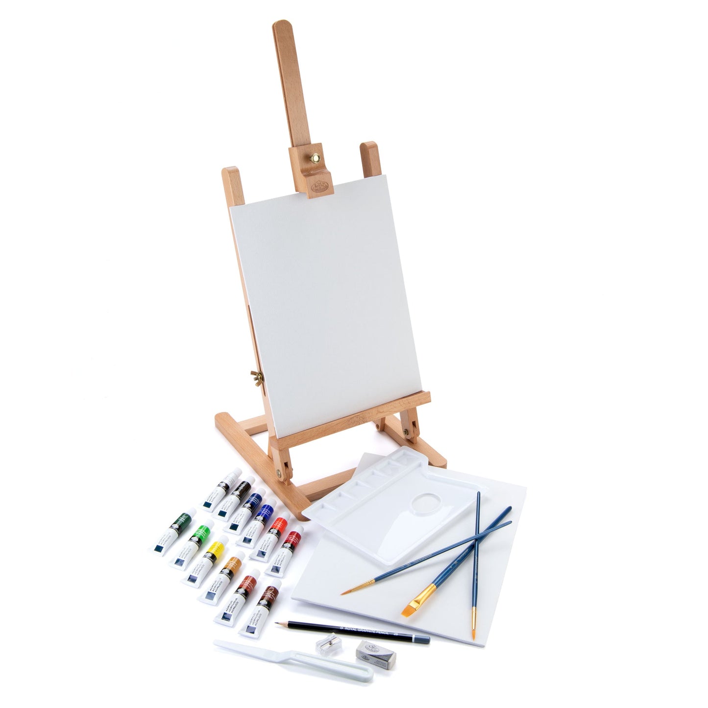 REA5704 | Acrylic Paint H-Frame Easel Art Set - 23pc