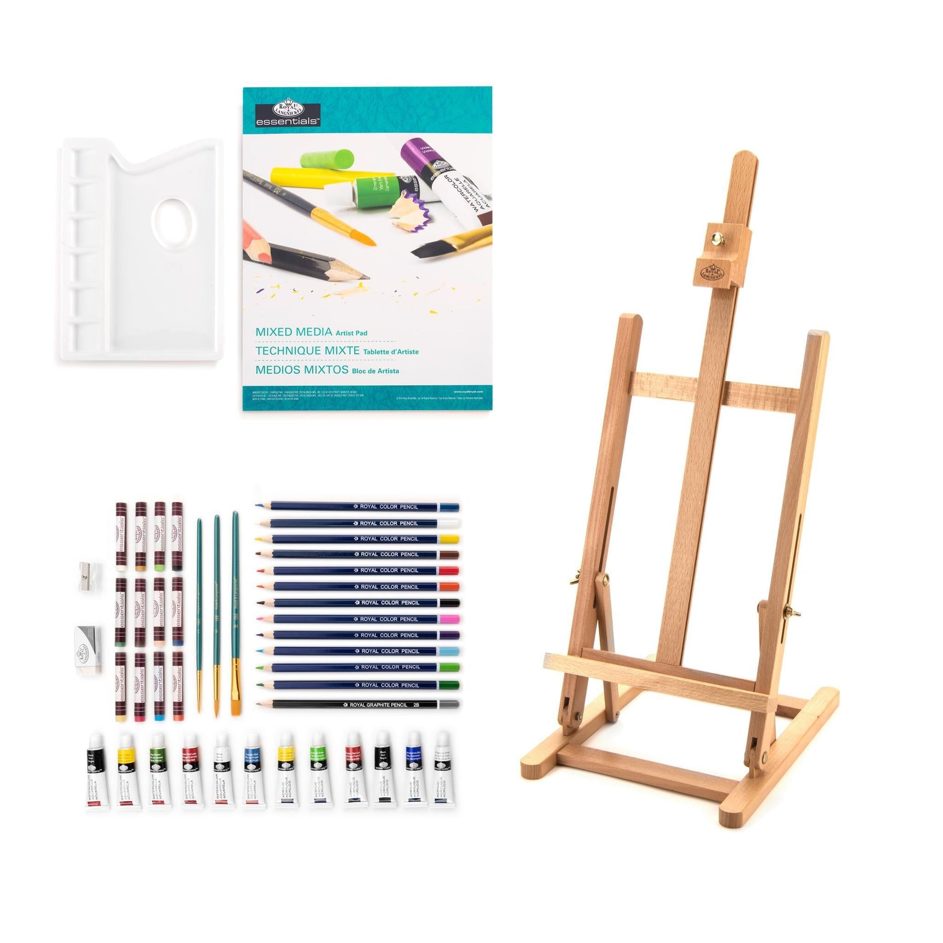 REA5720 | Mixed Media H-Frame Easel Art Set - 45pc – Royal