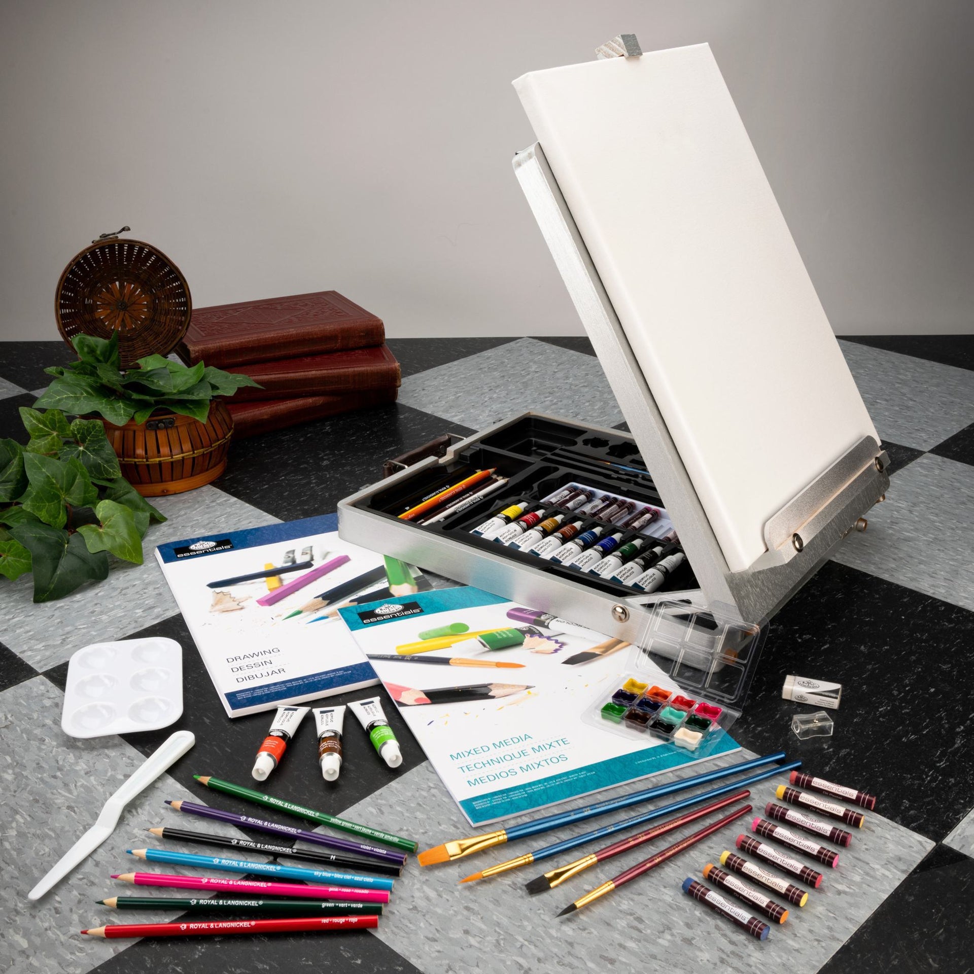 REA5995 - Mixed Media Artist Easel Set - 151pc glam 2