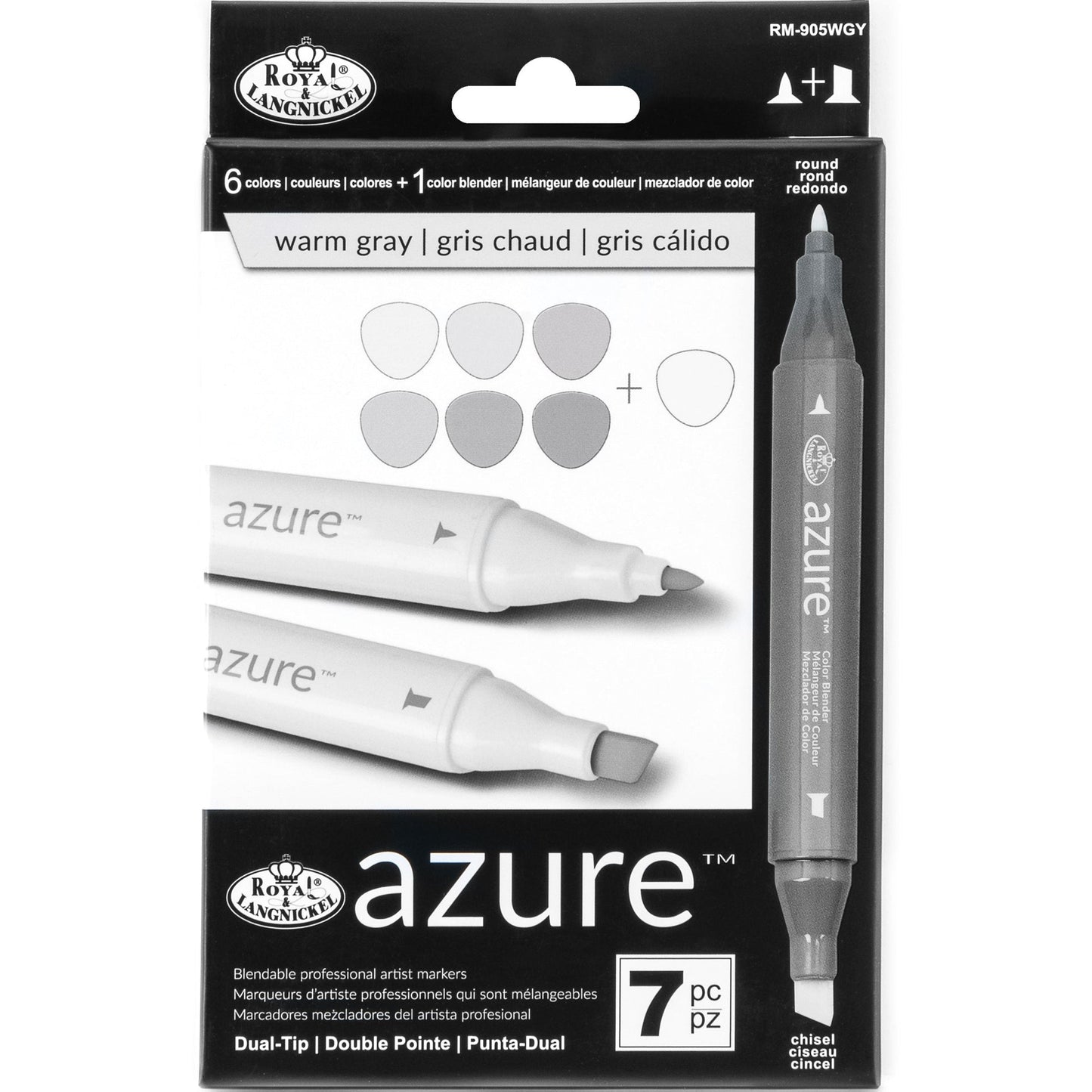 RM-905WGY - Warm Gray Color Marker Set - 7pc packaging front