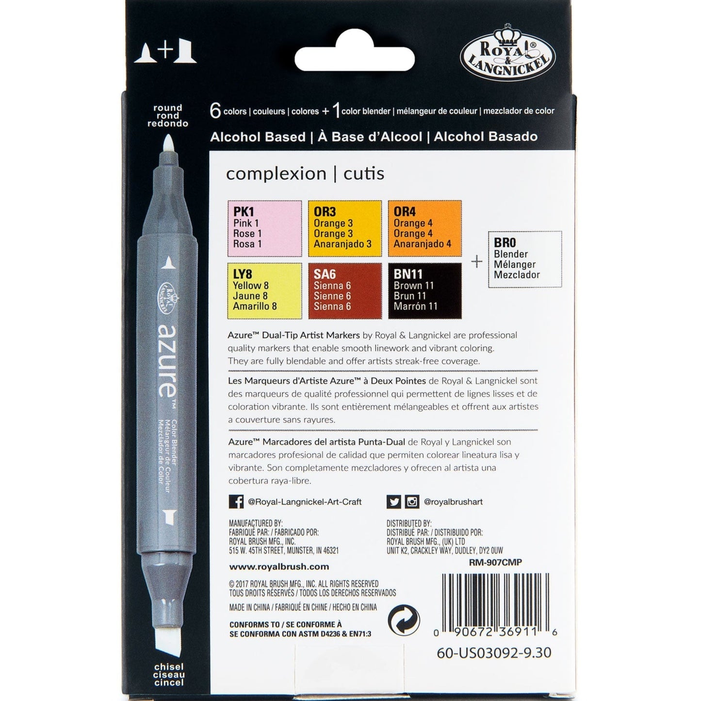 RM-907CMP - Complexion Color Marker Set - 7pc packaging back