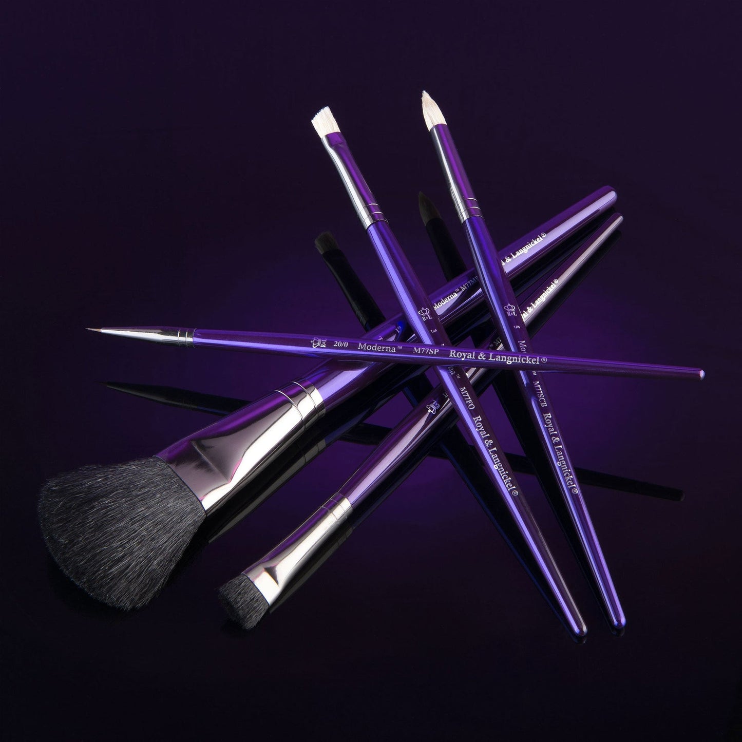 RMOD-SET782 - Moderna™ 5pc All Media Variety Brush Set glam 1
