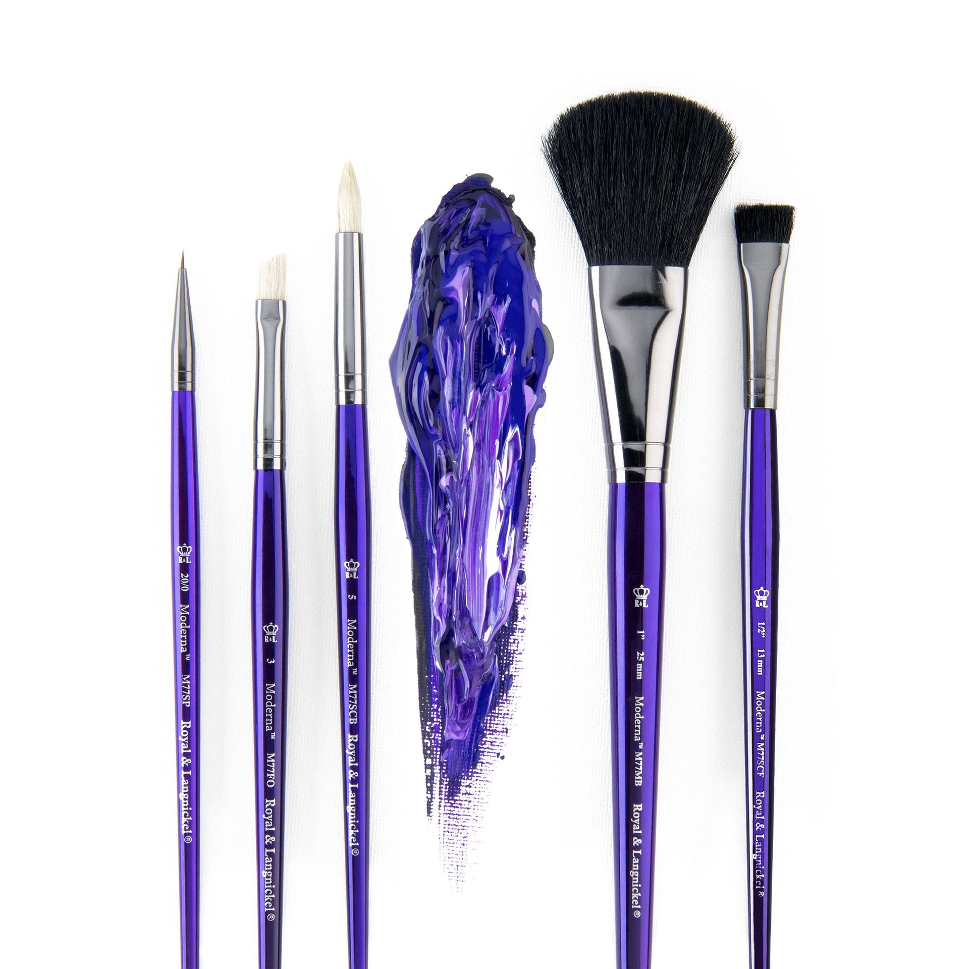 RMOD-SET782 - Moderna™ 5pc All Media Variety Brush Set glam 2