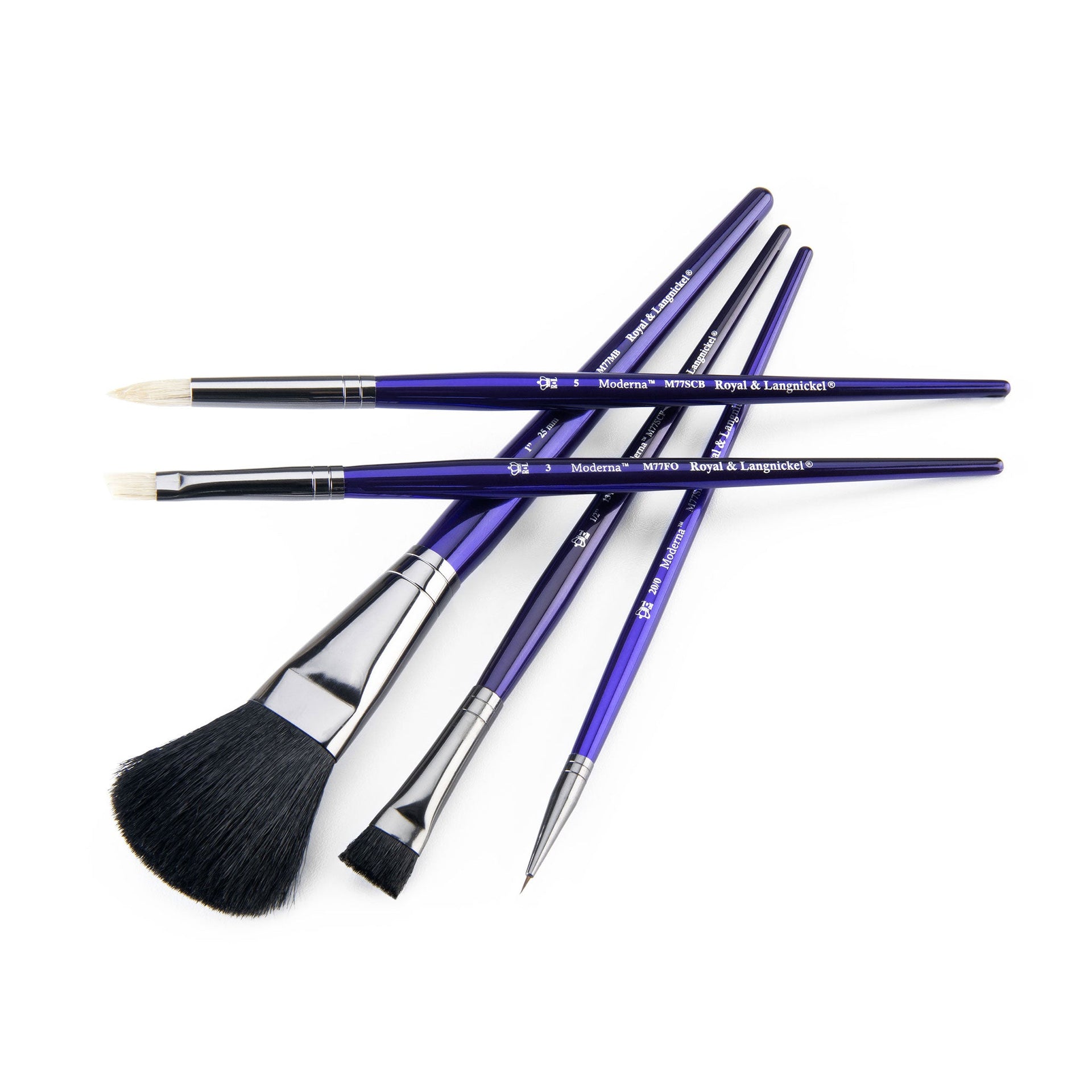 RMOD-SET782 - Moderna™ 5pc All Media Variety Brush Set glam 3