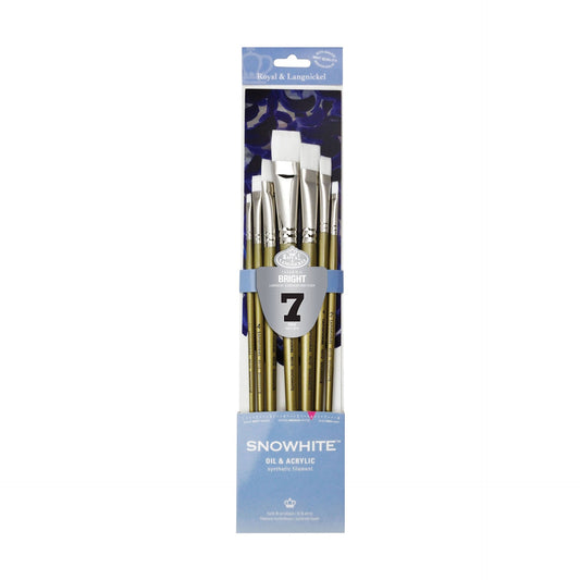 RSET-4510 - Snowhite™ 7pc Oil & Acrylic Bright Brush Set packaging front