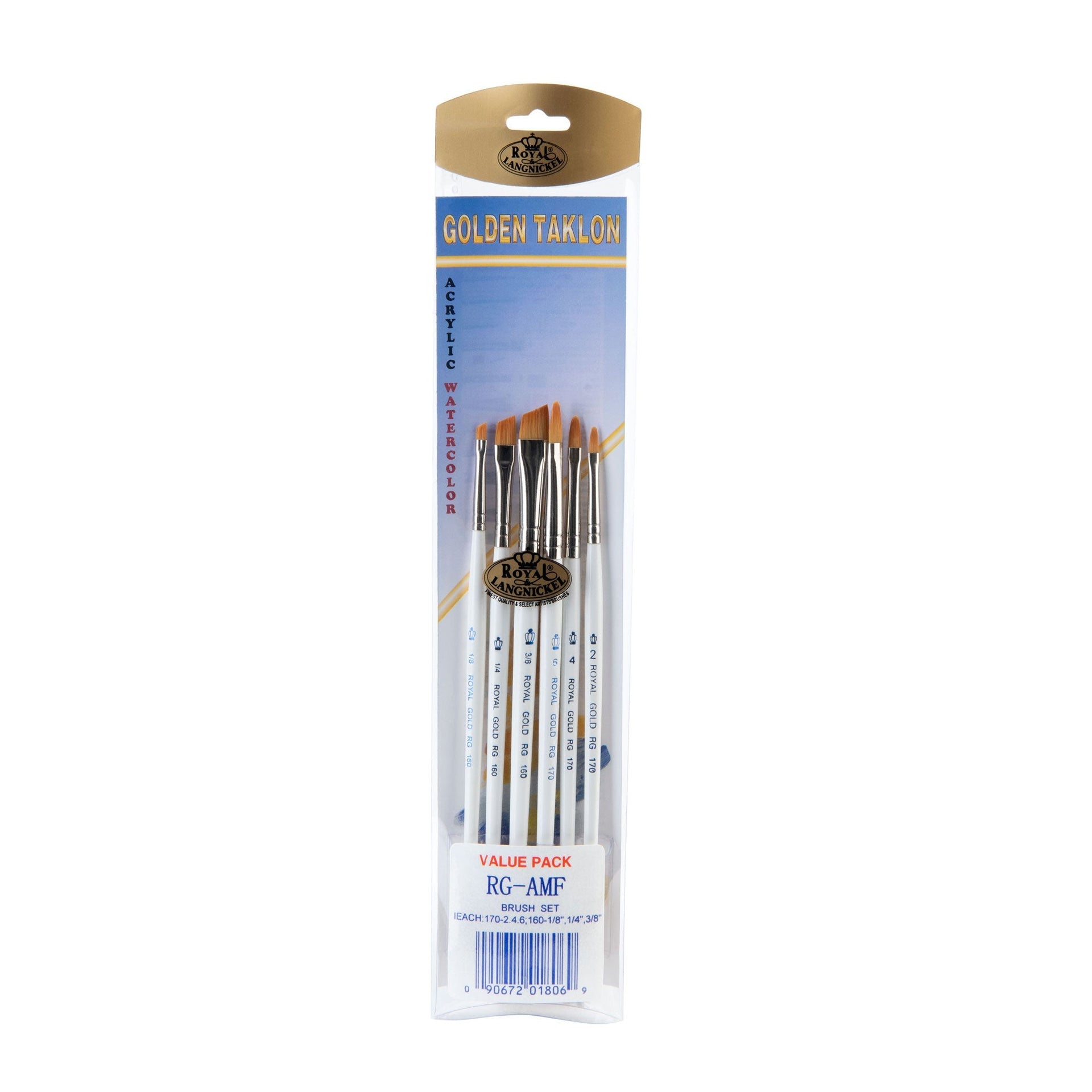 RSET-AMF | Royal Gold™ 6pc Filbert/Angular Brush Set – Royal 