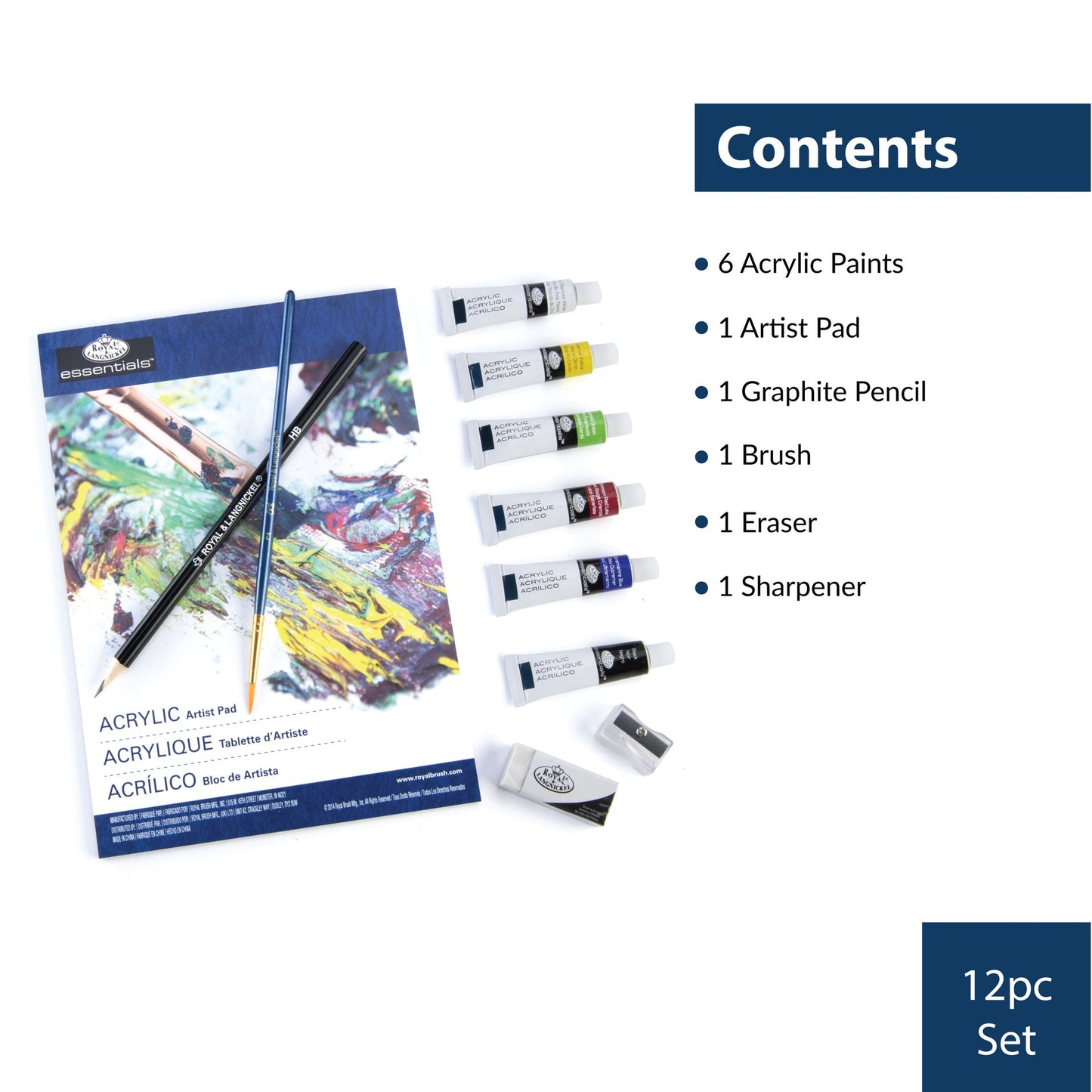 RSET-ART3404 | Acrylic Art Set - 12pc