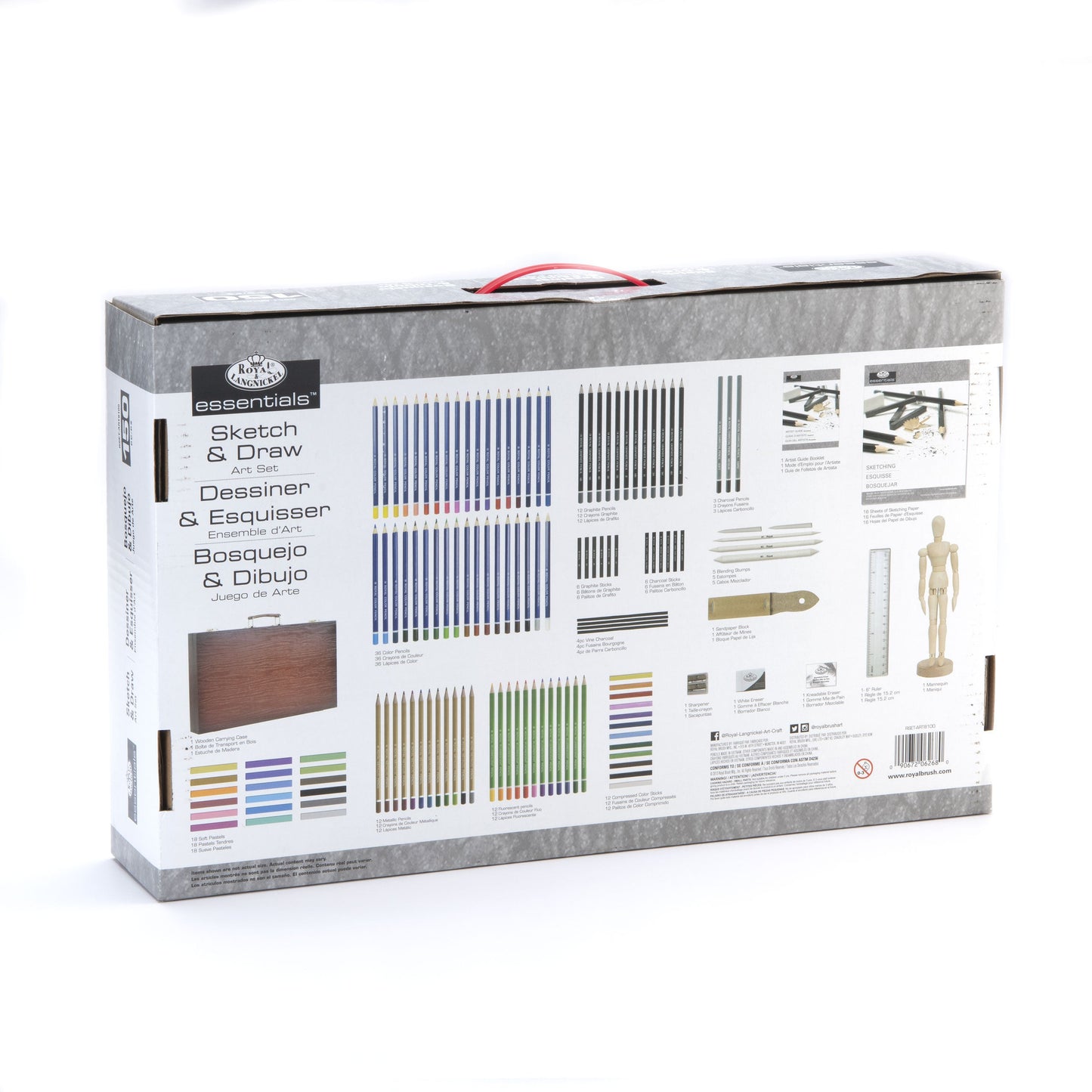 RSET-ART8100 | Essentials™ 134pc Sketching & Drawing Box Art Set