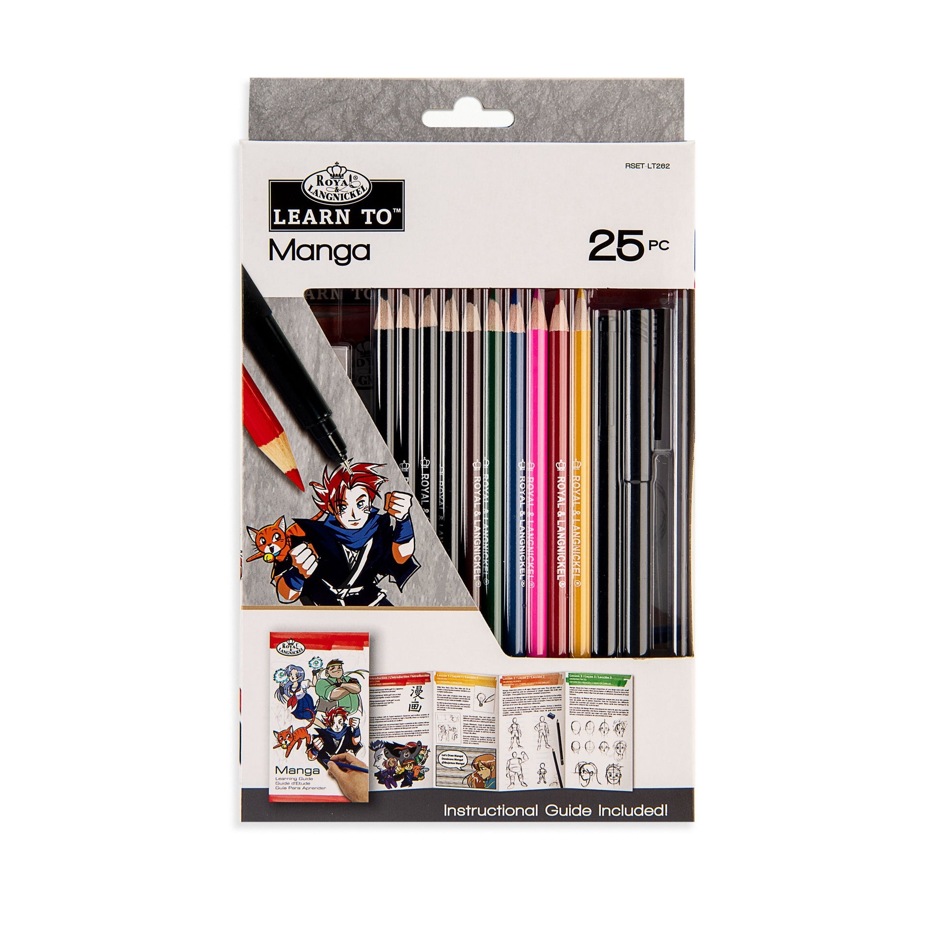 RSET-LT262 | Learn To™ 25pc Manga Art Set – Royal & Langnickel