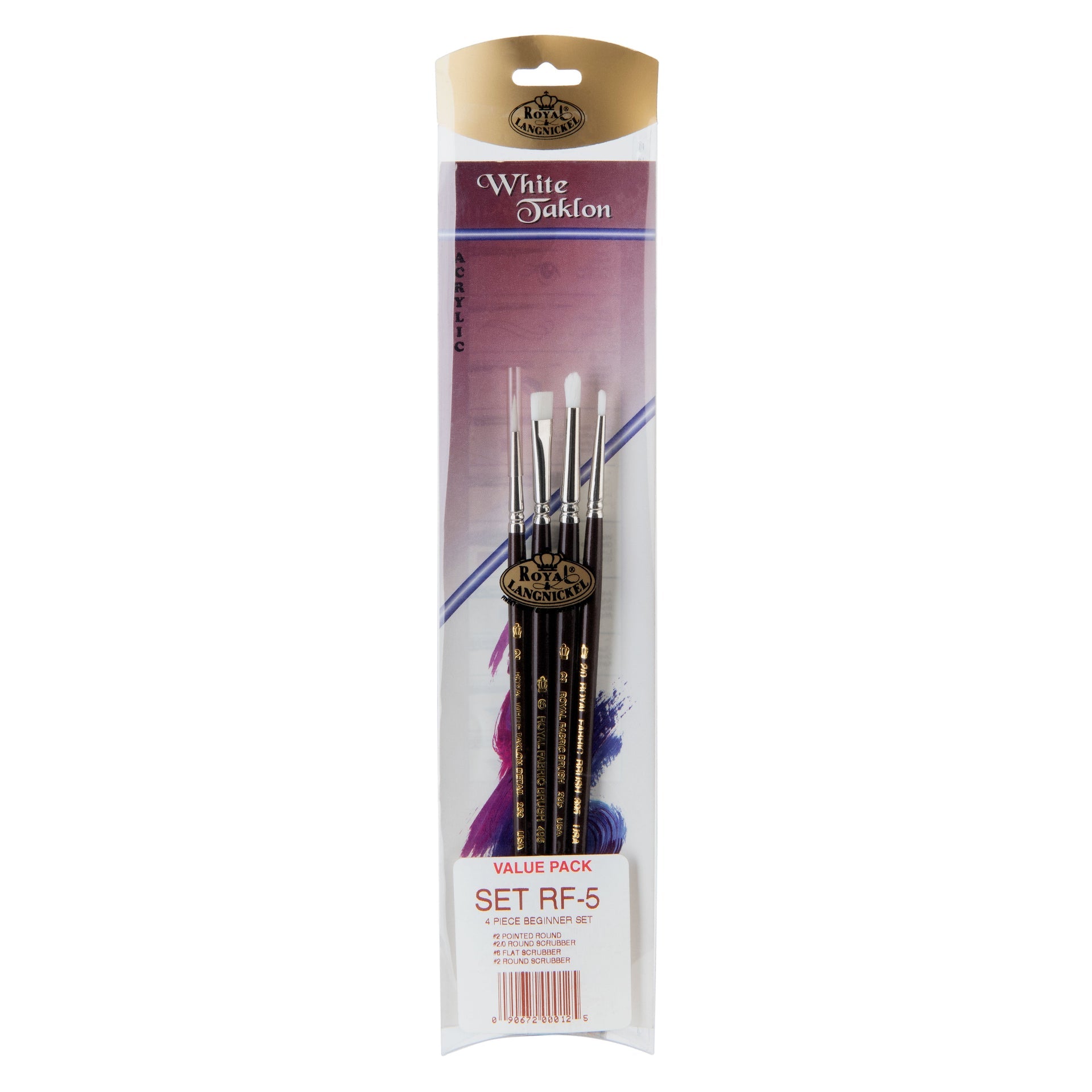 RSET-RF5 | White Taklon™ 4pc Beginner Brush Set – Royal & Langnickel