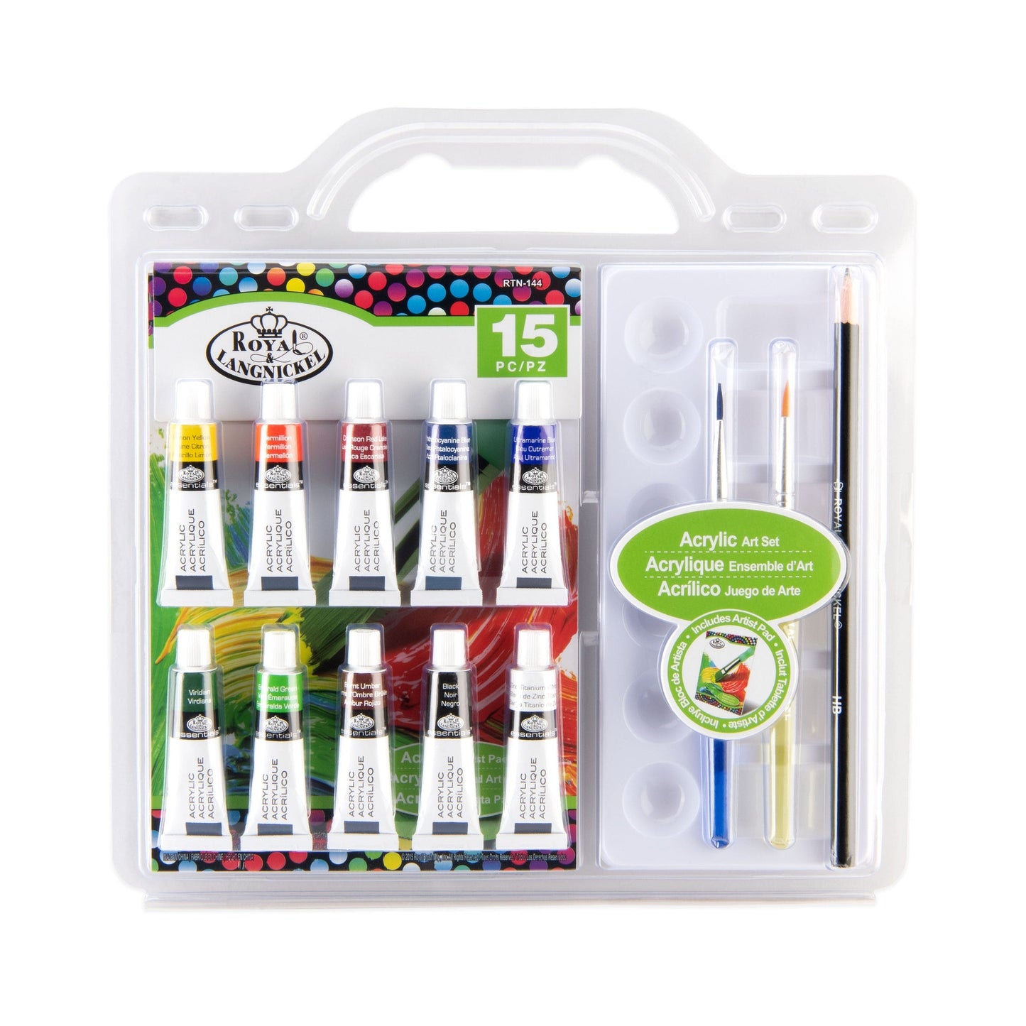 RTN-144 - Acrylic Painting Set - 15pc packaging front