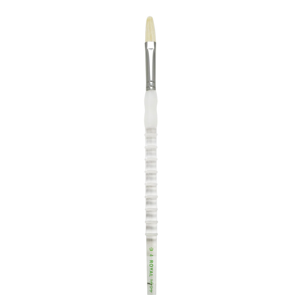 SG404T-4 - Soft-Grip™ White Bristle Filbert Brush Size 4
