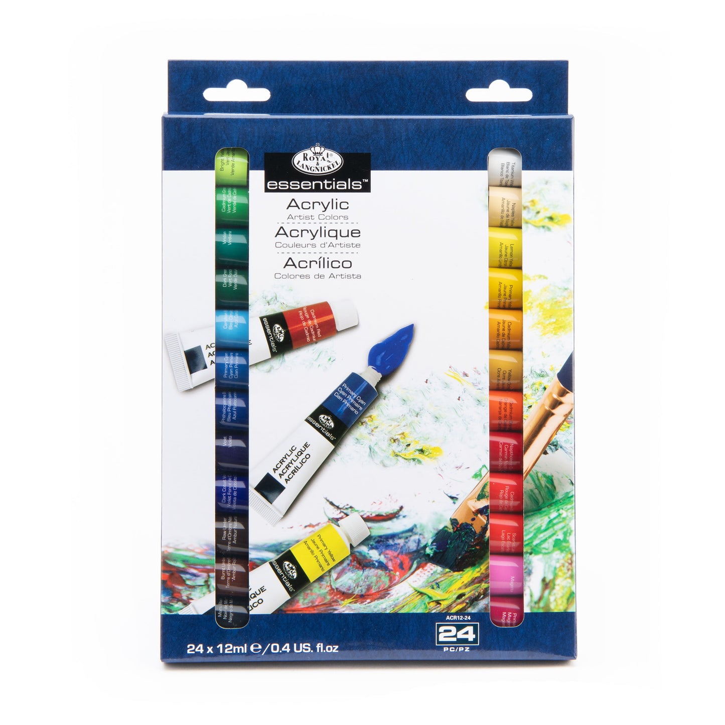 ACR12-24 - 24pc 12ml Acrylic Paint front packaging