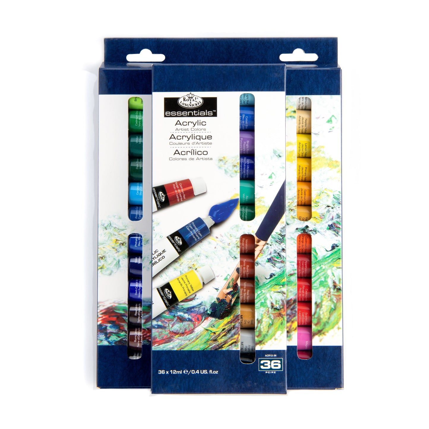 ACR12-36 - 36pc 12ml Acrylic Paint front packaging