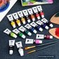 ACR18 - Acrylic Paint Packs 18 Pack + 2 Brushes - 12 ml glam 2