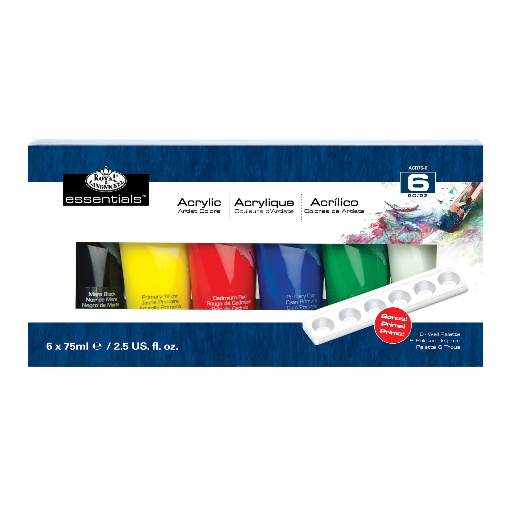 ACR75-6 - Acrylic Paint 6-Pack - 75 ml