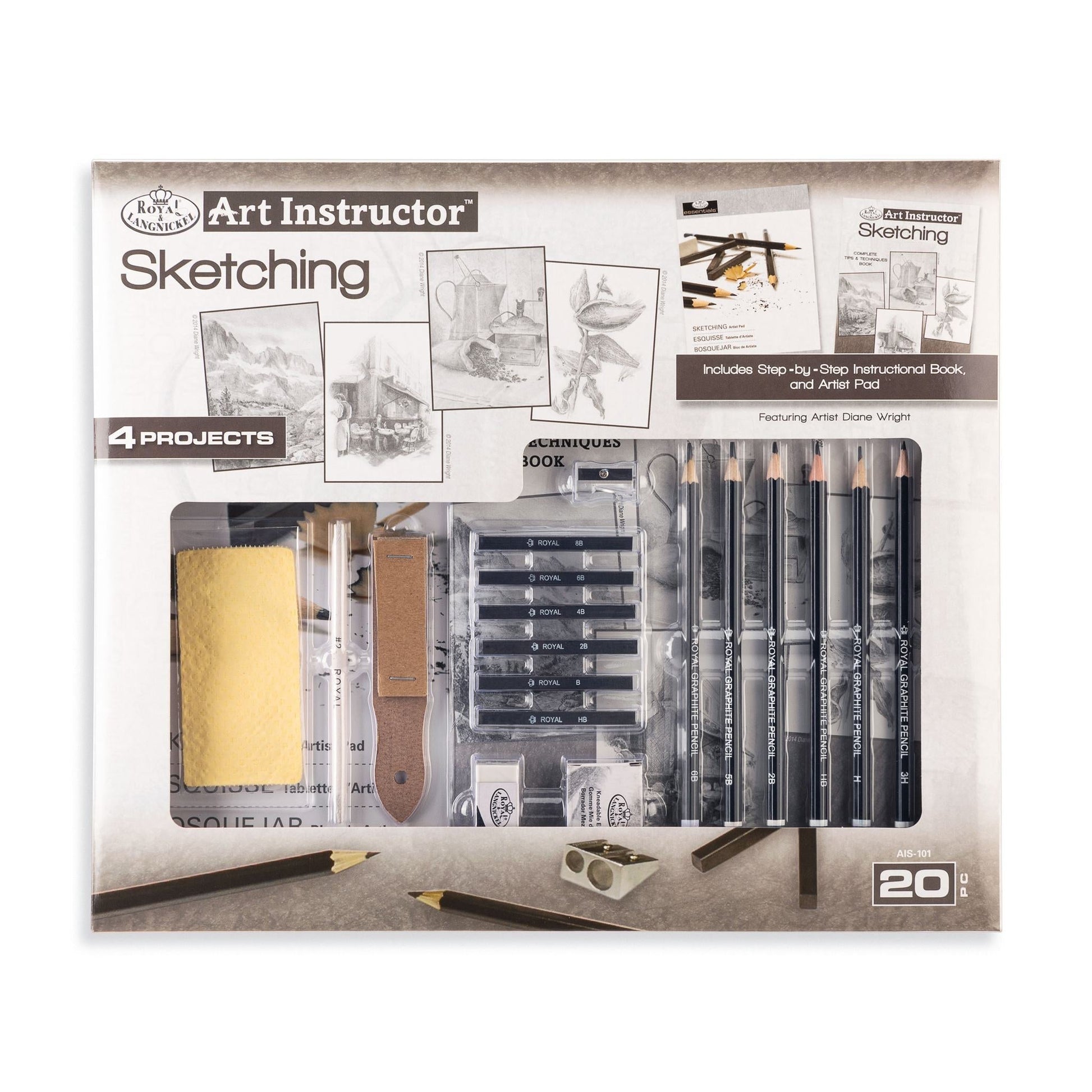 AIS-101 - Sketching Art Set - 20pc packaging front