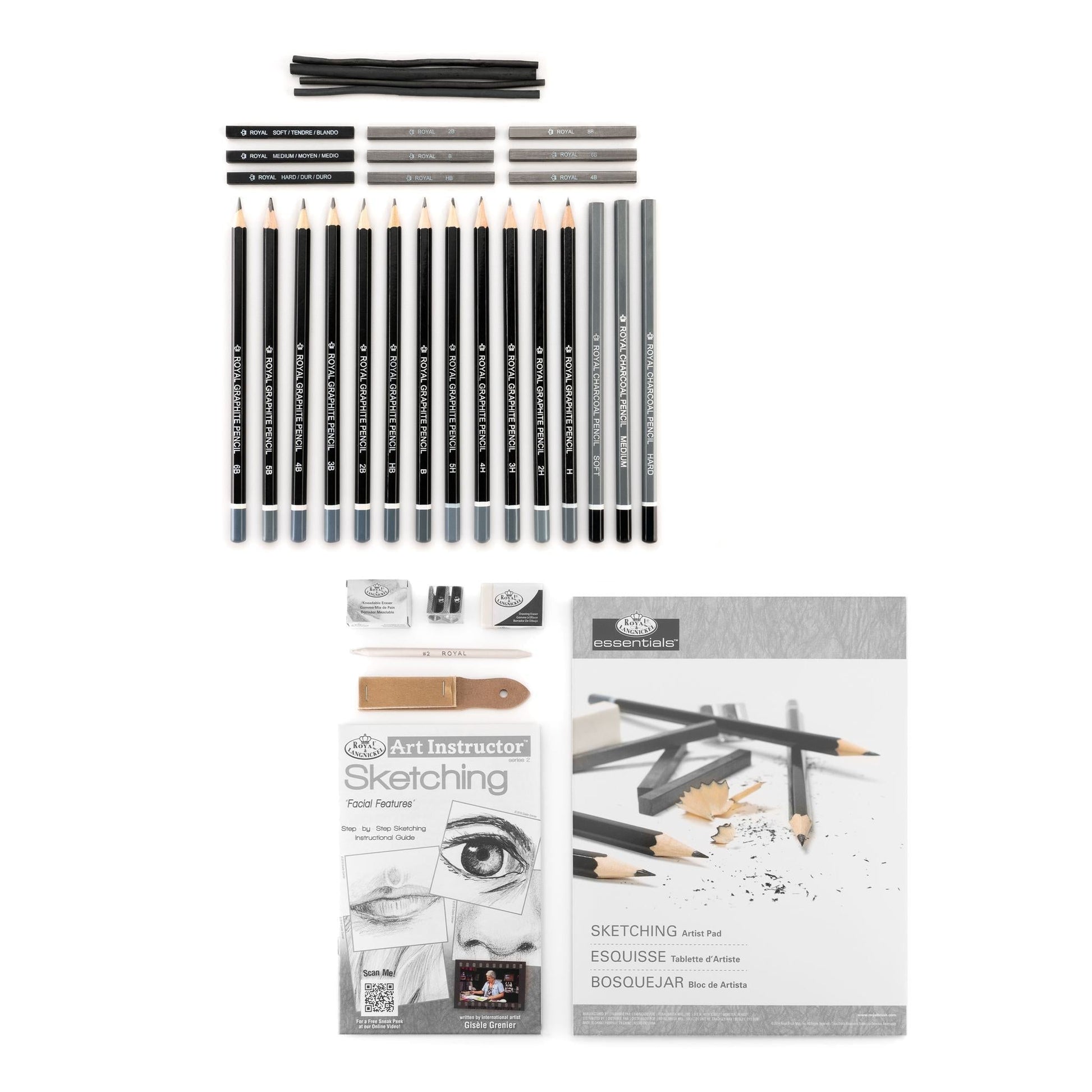 AIS-102 - Facial Features Sketching Art Set - 35pc glam 1