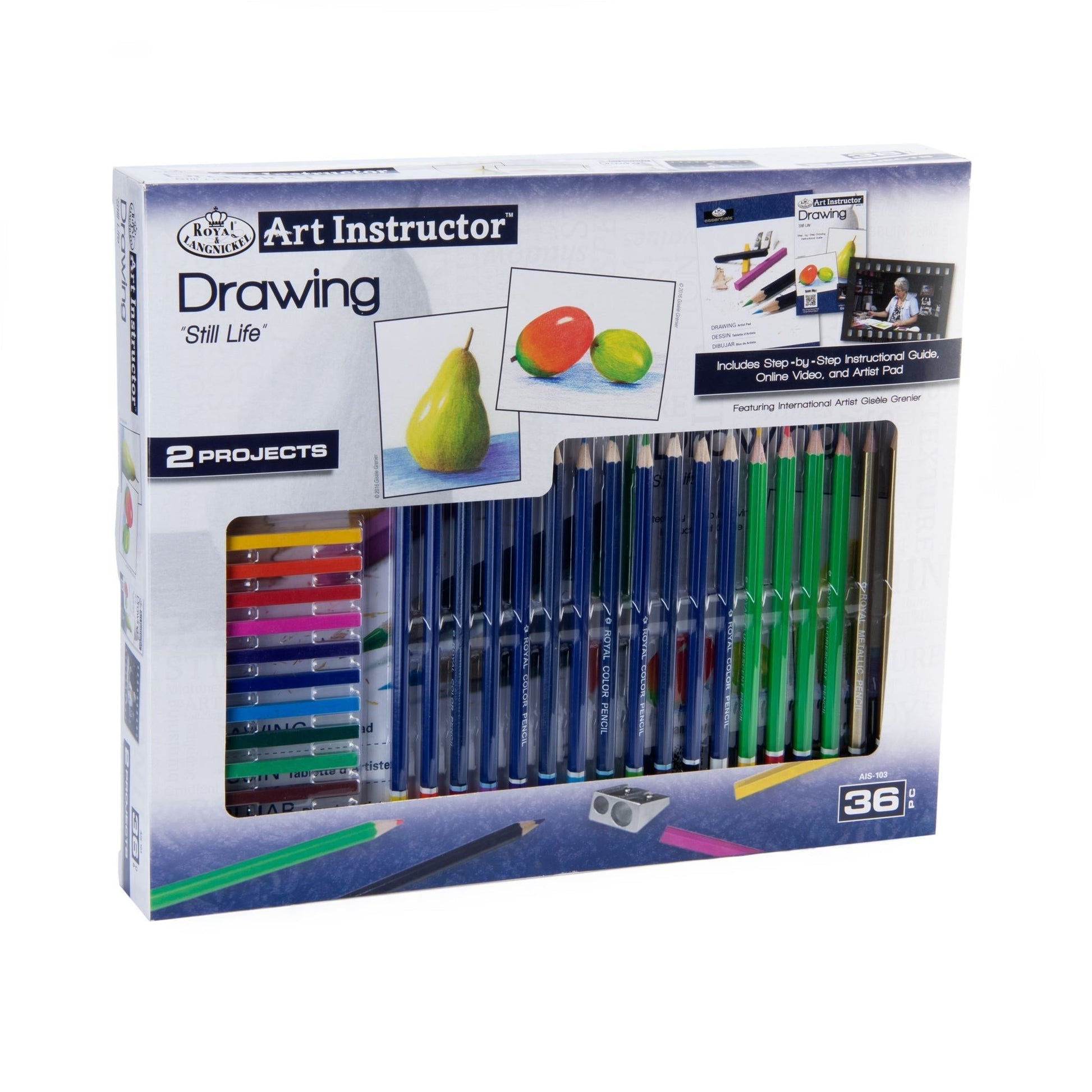 AIS-103 - Still Life Drawing Art Set - 36pc packaging front