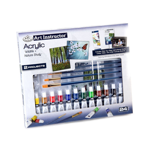 AIS-104 - Wildlife + Nature Study Acrylic Art Set - 24pc packaging front