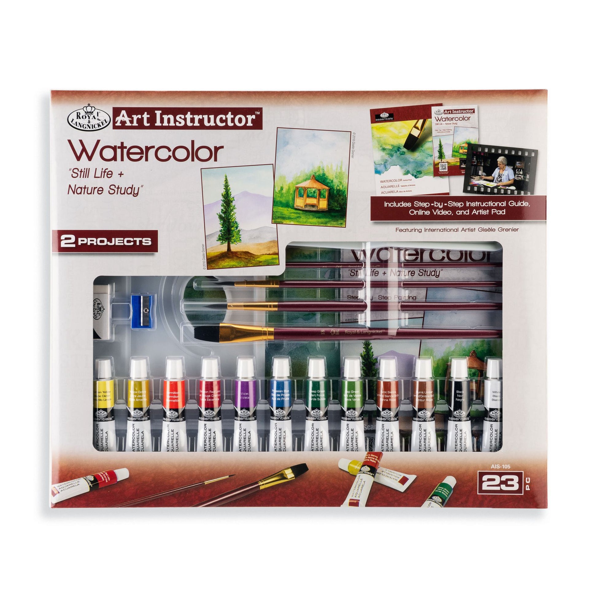 AIS-105 - Still Life + Nature Study Watercolor Art Set - 23pc packaging front