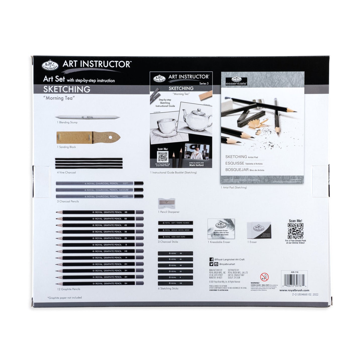 AIS-110 | Royal & Langnickel 35pc Art Instructor Sketching Art Set - Morning Tea
