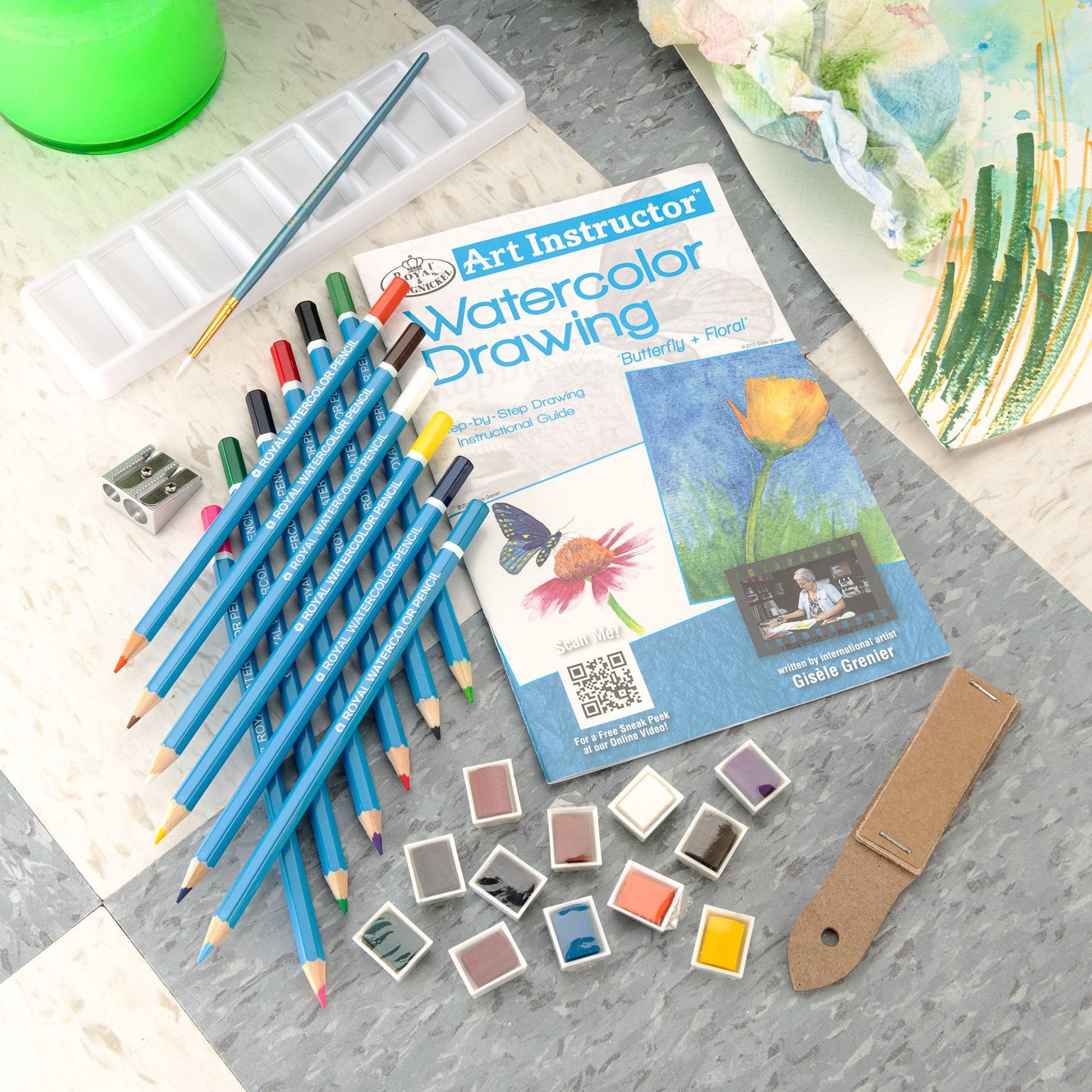 AIS-WPN3106 - Watercolor Drawing Clearview Art Set - 30pc glam 2