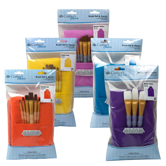 ASCCG-APRBONUS - Brush Set & Apron 5pc Assortment