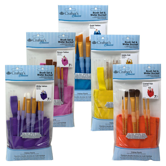 ASCCG-BUCBONUS - Brush Set & Water Bucket 5pc Assortment