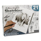 AVS-SME214 - Sketching Made Easy™ 21pc 8" x 10" Zoo Animals 4 Project Box Set